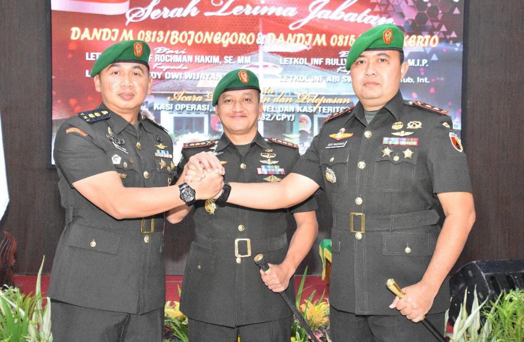 Letkol Inf Dedy Dwi Wijayanto Resmi Jabat Dandim 0813/Bojonegoro Gantikan Letkol Czi Arief Rochman Hakim