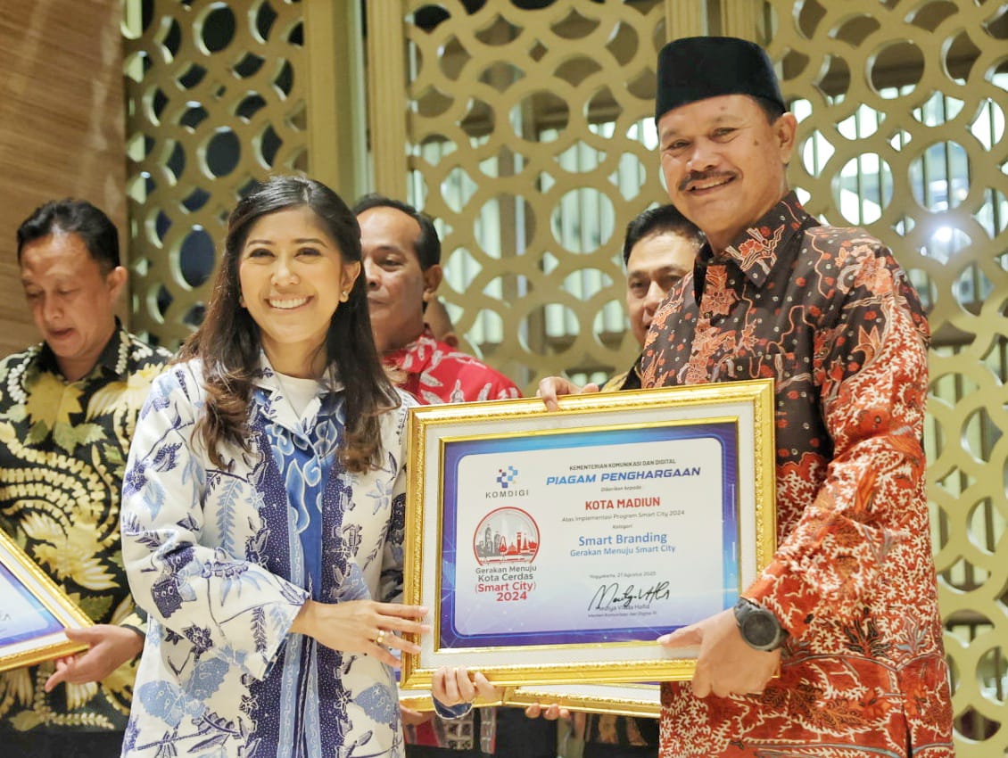 Kota Madiun Raih Penghargaan Smart City Kategori Smart Branding dari Komdigi RI