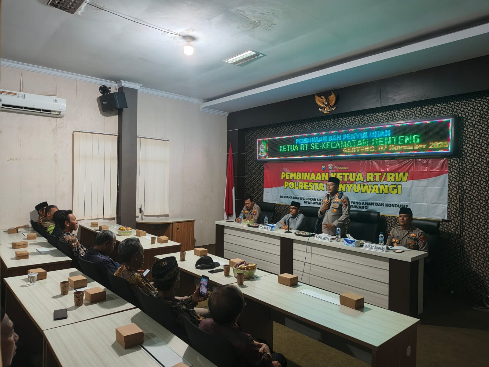 Kapolresta Banyuwangi Tekankan Penguatan Satkamling dan Waspada Hoaks