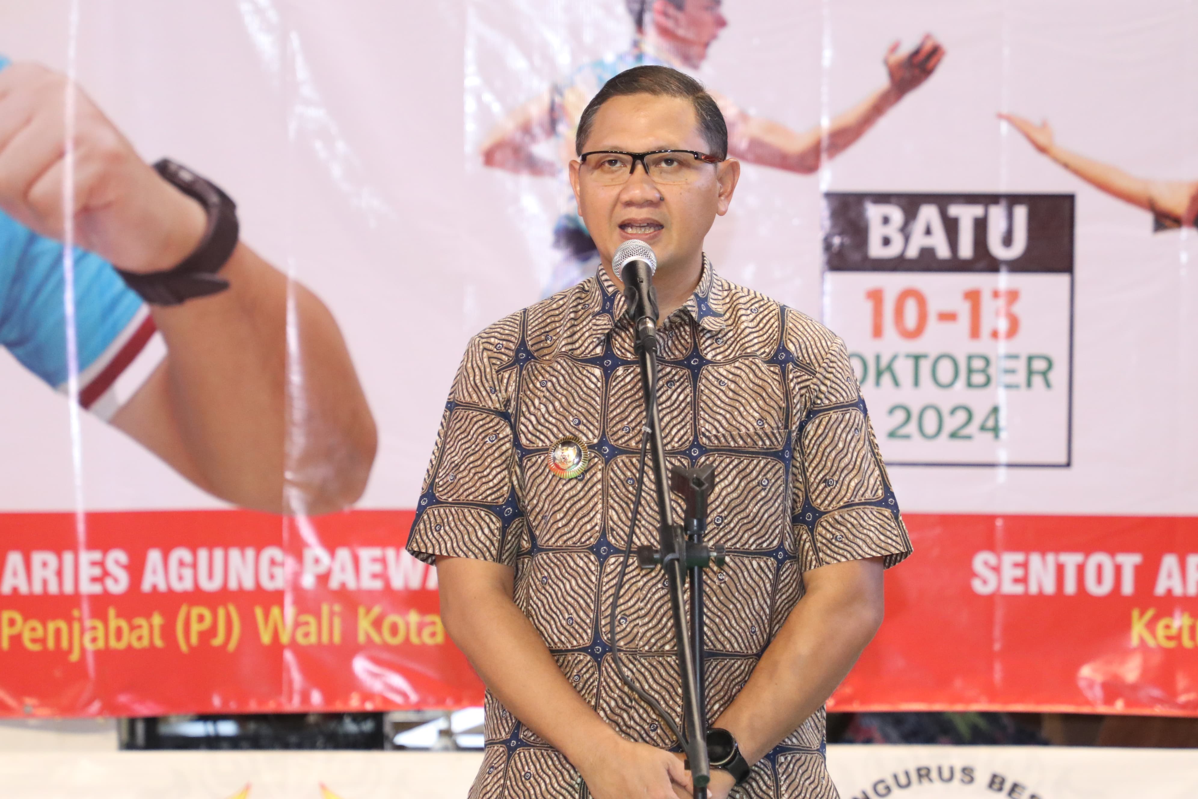 Pj Wali Kota Batu Apresiasi Semangat Peserta Kejurprov Wushu