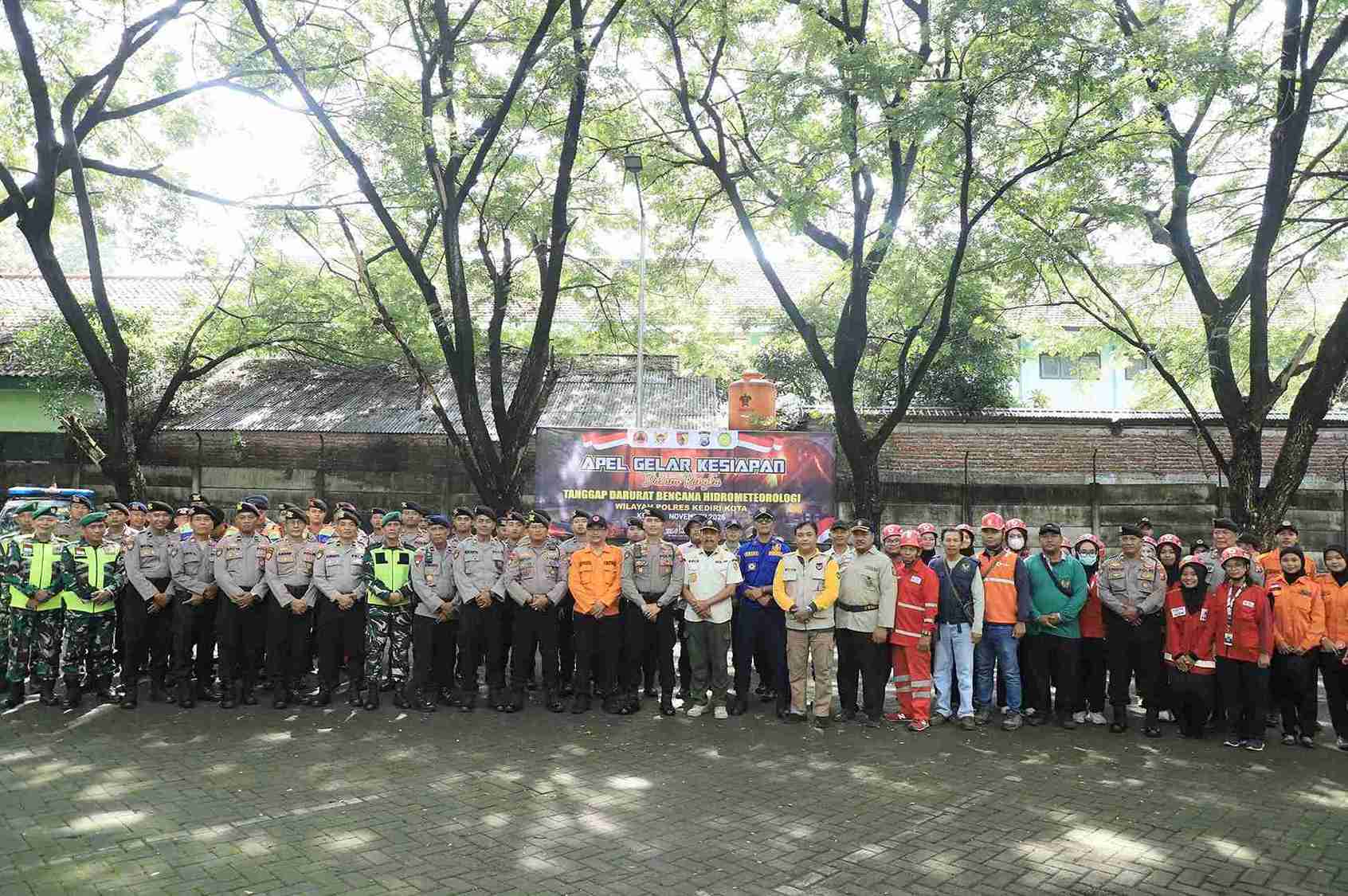 Sinergi Tanggap Bencana, Polres Kediri Kota Gelar Apel Kesiapan Hadapi Bencana Hidrometeorologi