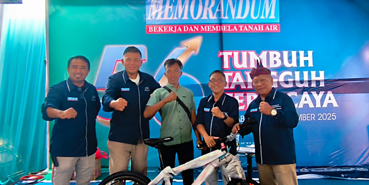 Agen Koran Tambak Mayor Dapat Hadiah Utama Sepeda di HUT Ke-56 SKH Memorandum