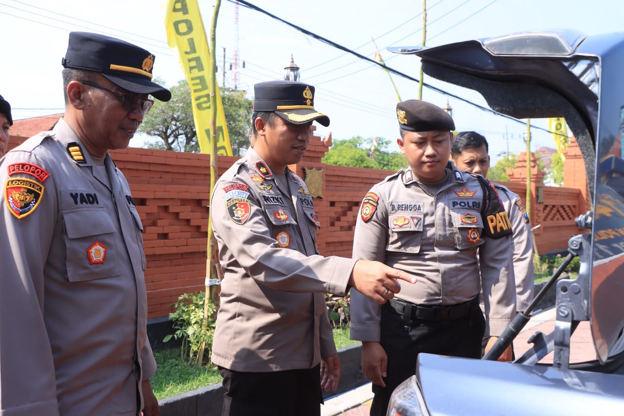 Polres Ngawi Cek Kesiapan Kendaraan Dinas, Jamin Pengamanan Pengesahan Perguruan Pencak Silat