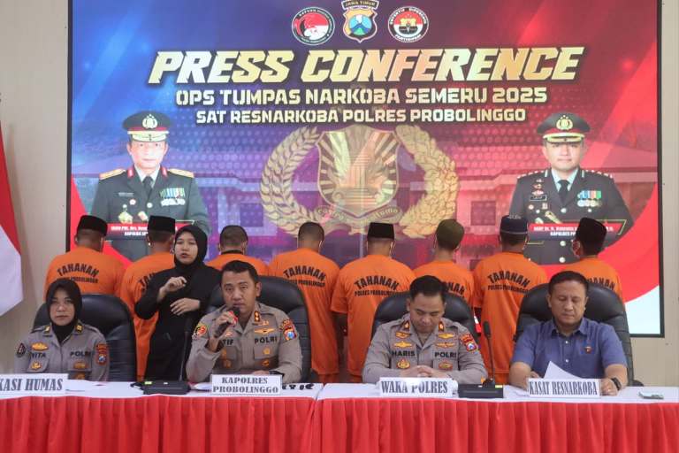 Polres Probolinggo Ungkap 12 Kasus Narkoba Selama Ops Tumpas 2025