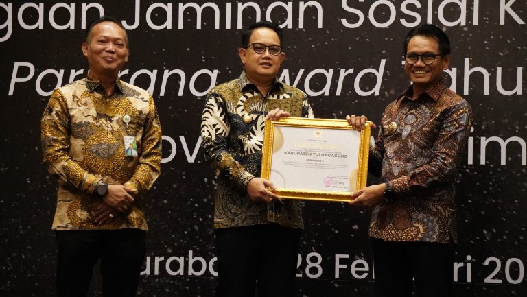 Kabupaten Tulungagung Raih Penghargaan Paritrana Award 2023