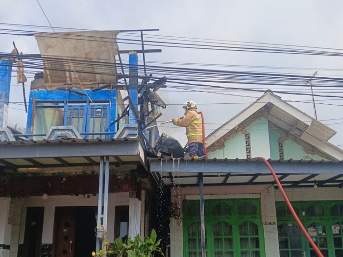  Rumah Warga Pandaan Pasuruan Terbakar, Diduga Akibat Korsleting Listrik