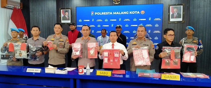 Selama Februari 2026, Polresta Malang Kota Ungkap 19 Kasus Narkotika