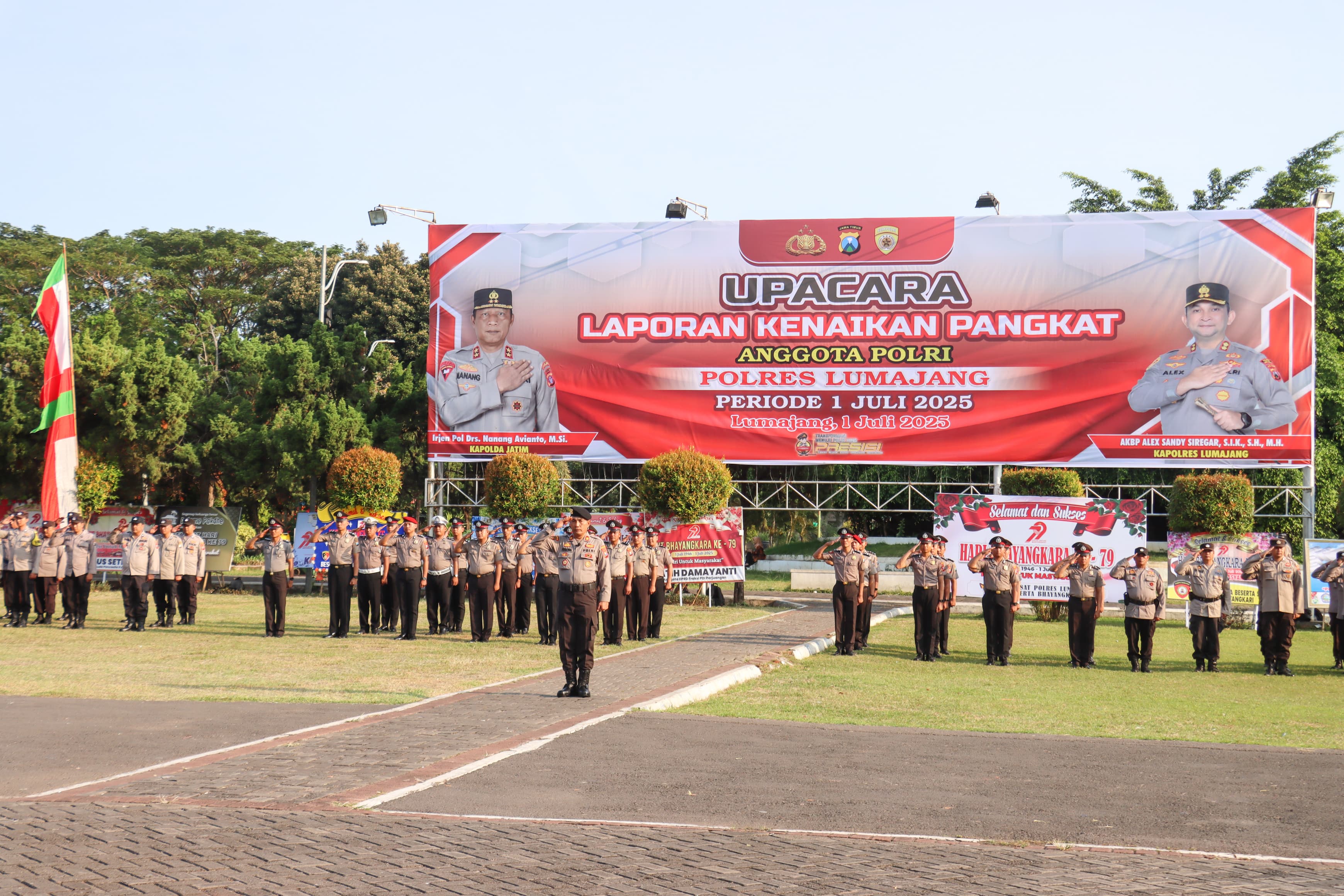 31 Personel Polres Lumajang Naik Pangkat di HUT Bhayangkara, Kapolres: Bukan Hadiah, Tapi Hasil Kerja Keras