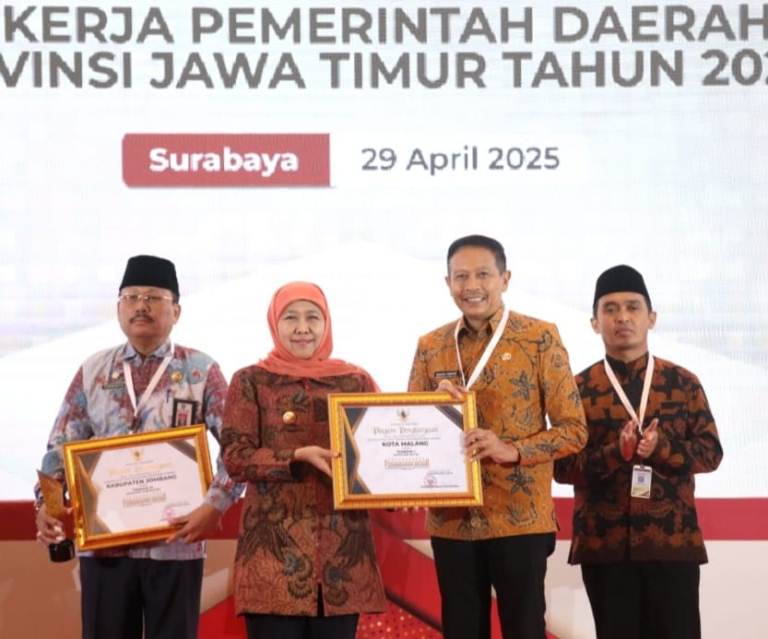 Wali Kota Malang Terima Penghargaan Pembangunan Daerah Terbaik se-Jatim