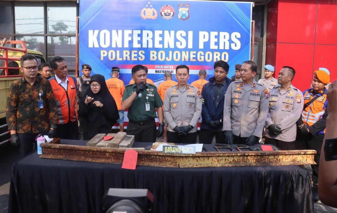 PT KAI Apresiasi Polres Bojonegoro Ungkap Kasus Pencurian Rel Kereta