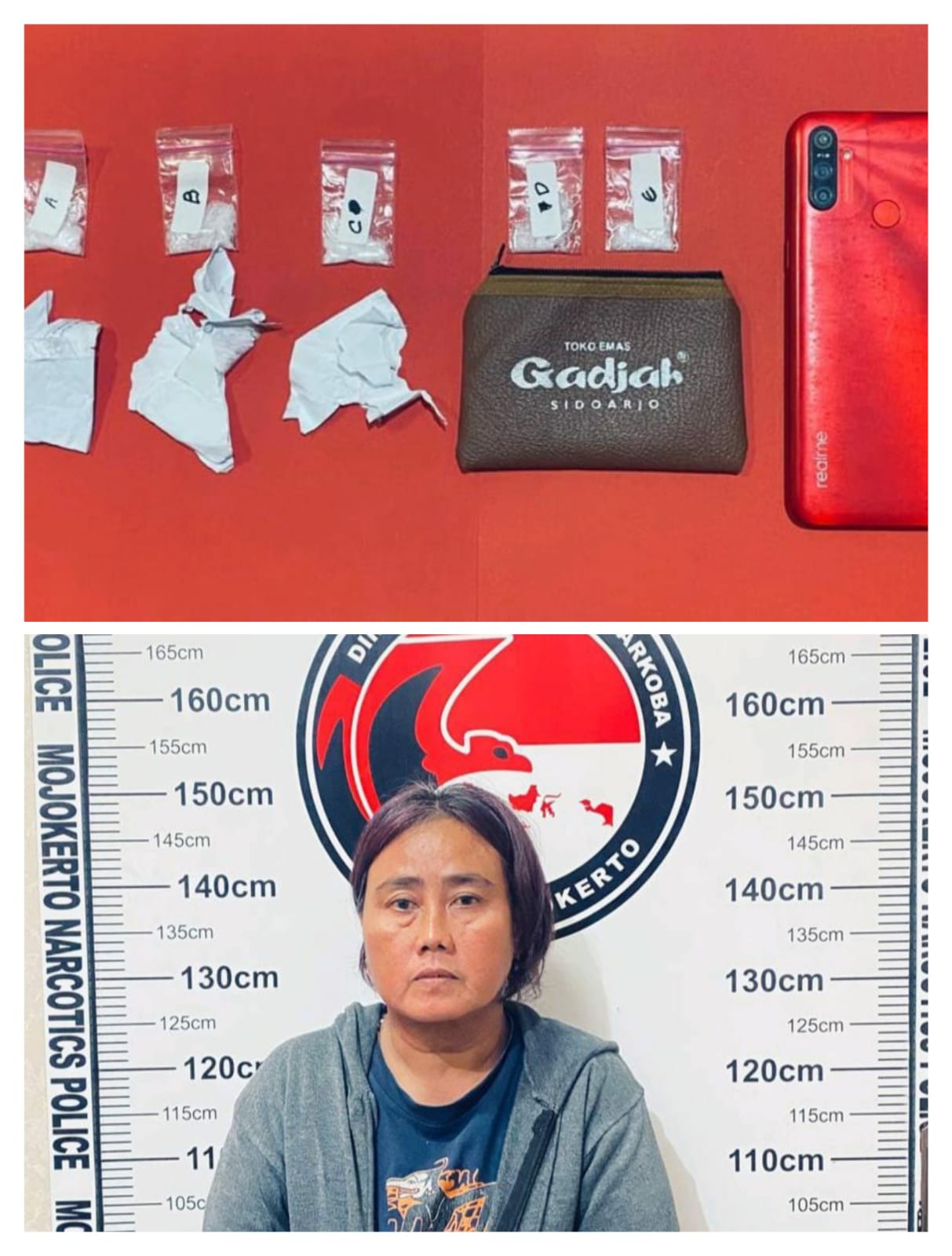 Antar Pesanan Sabu, Perempuan Sentanan Dibekuk Satnarkoba Polres Mojokerto