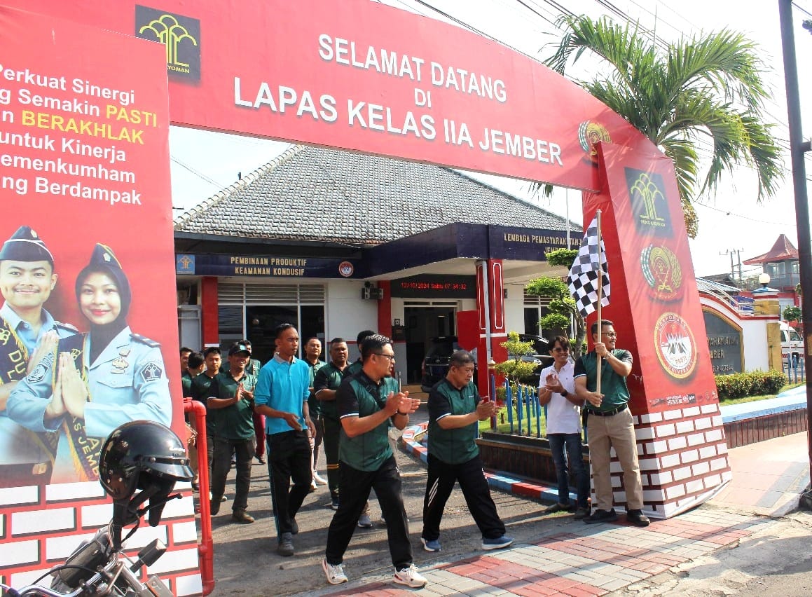 Lapas Jember Gelar Fun Walk 2,7 Km, Jalin Silaturahmi dan Tingkatkan Kesehatan