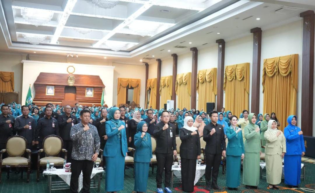 Ketua TP PKK Bojonegoro Hadiri Pengukuhan Pengurus TP PKK Jatim dan Peringatan HKG-PKK Ke-53