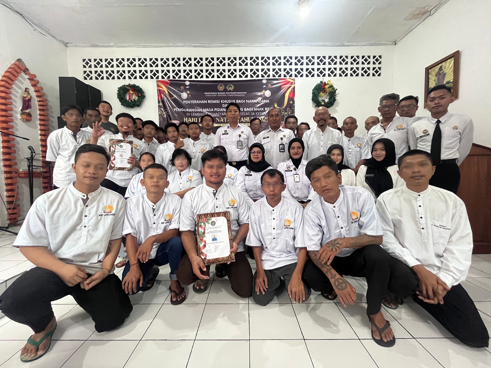 Sebanyak 17 Narapidana Lapas Kediri Dapat Remisi Khusus Natal 2025