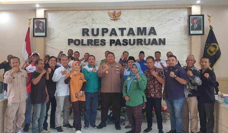 Jelang May Day, Polres Pasuruan Gelar Silaturahmi dengan Serikat Pekerja