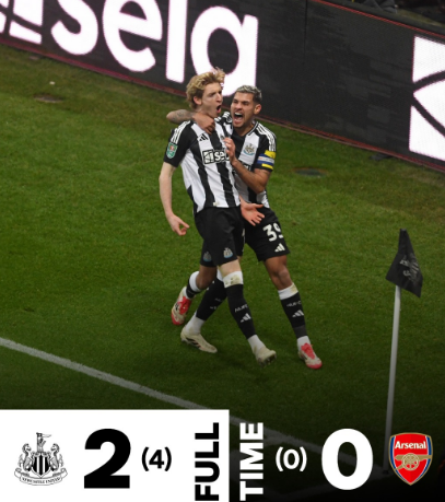 Tekuk Arsenal 2-0, Newcastle Bablas ke Final Carabao Cup, Lawan Menunggu Hasil Liverpool vs Tottenham
