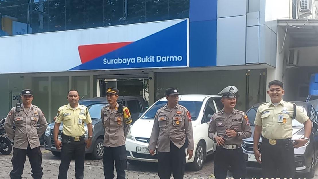 Polsek Sukomanunggal Gencarkan Patroli Perbankan, Ciptakan Rasa Aman di Bank BTN HR Muhammad