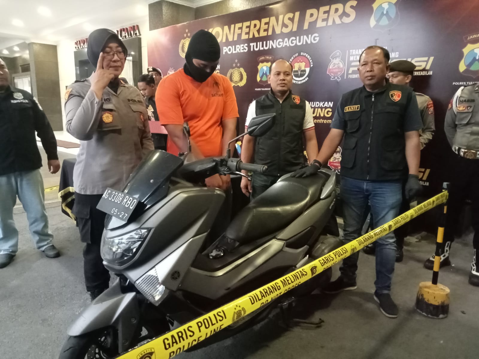 Maling Motor di Tulungagung Ditangkap Saat Ngopi di Warkop