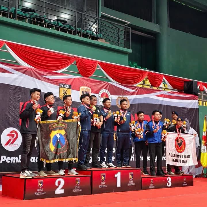 Bripda Ali dari Polres Tulungagung Sabet Medali Perak di Kejuaraan Karate Kapolri Cup 2025