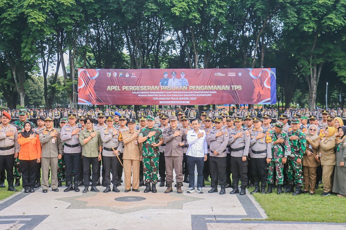 3.458 Personel Gabungan Siap Amankan Pemungutan dan Penghitungan Suara Pilkada Bojonegoro