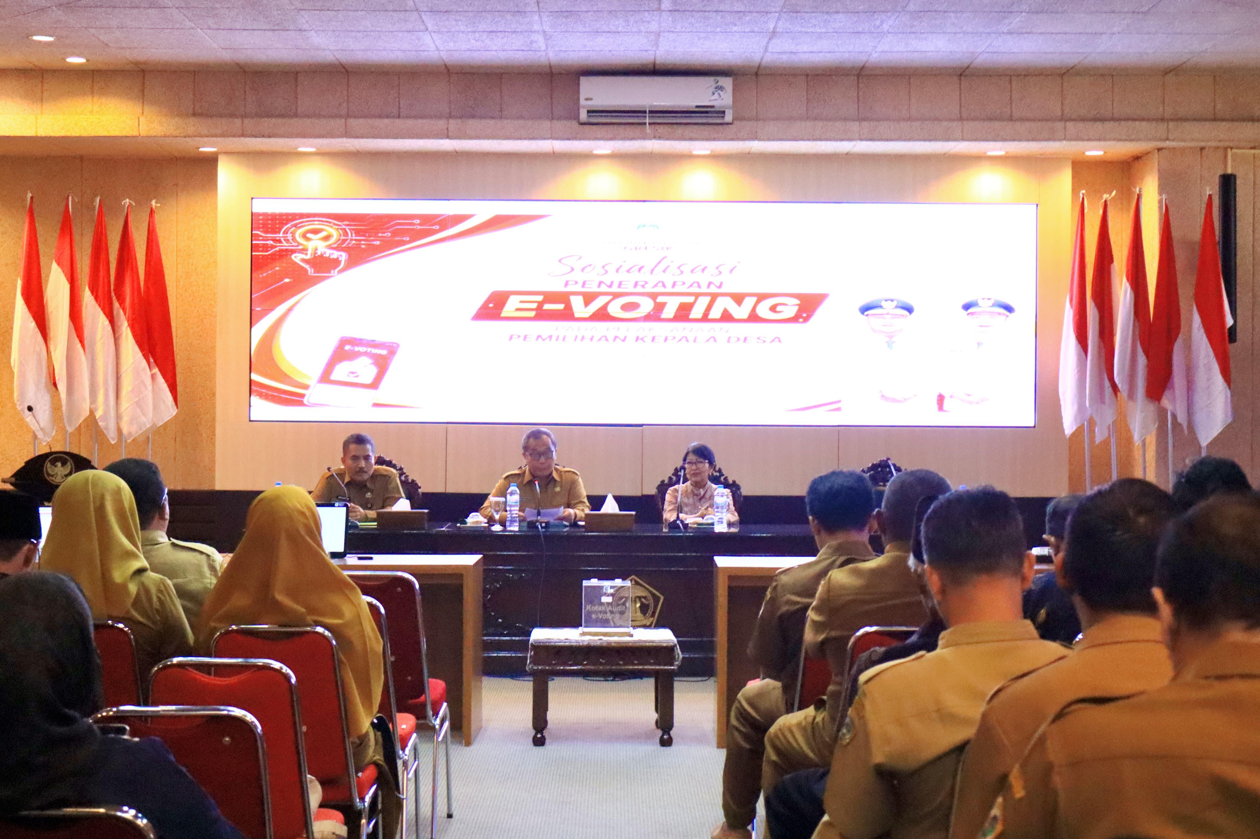 15 Desa di Gresik Gelar Pilkades Serentak Tahun 2026, Pemkab Sosialisasikan Sistem E-Voting