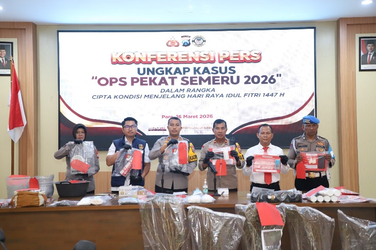 Ops Pekat Semeru, Polres Kediri Ungkap 142 Kasus dari Miras Ilegal hingga Ganja
