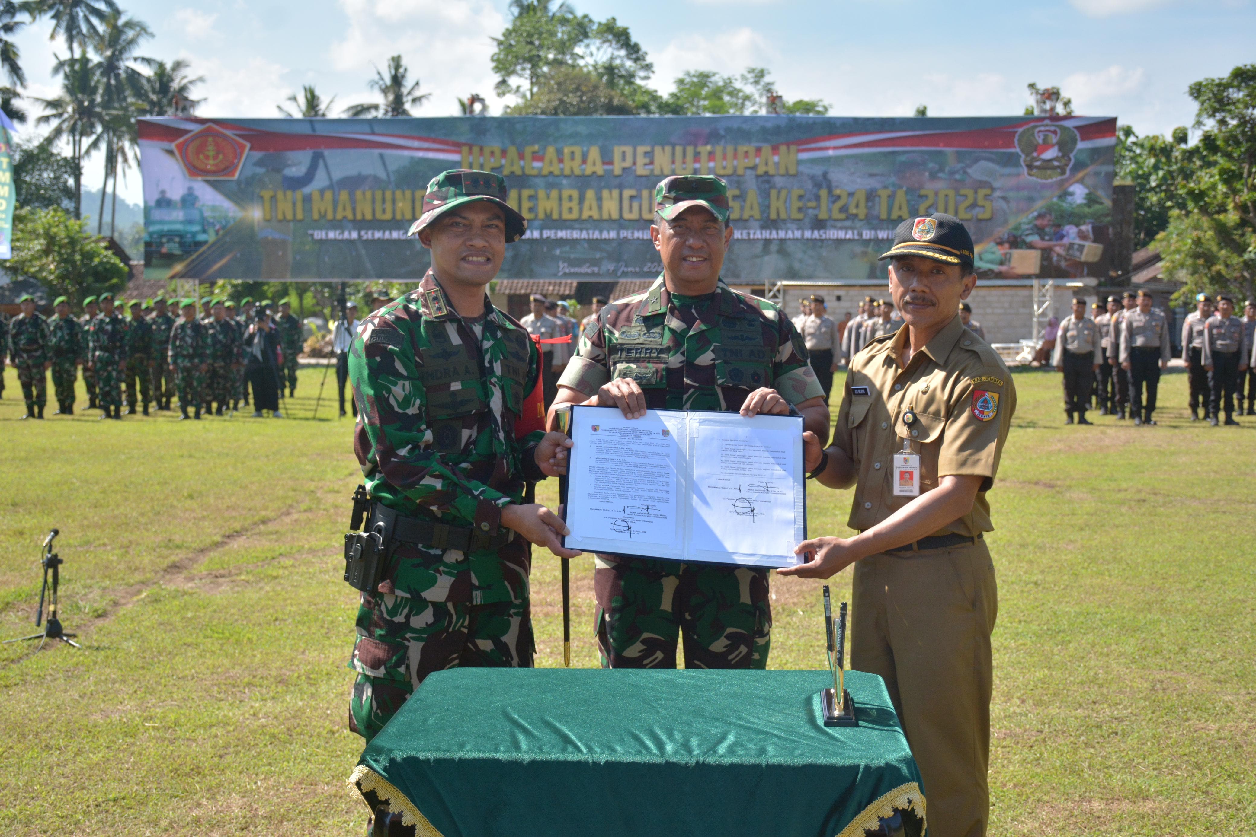 TMMD Ke-124 di Jember Berakhir, Kasdam V/Brawijaya Apresiasi Kolaborasi TNI-Polri dan Masyarakat
