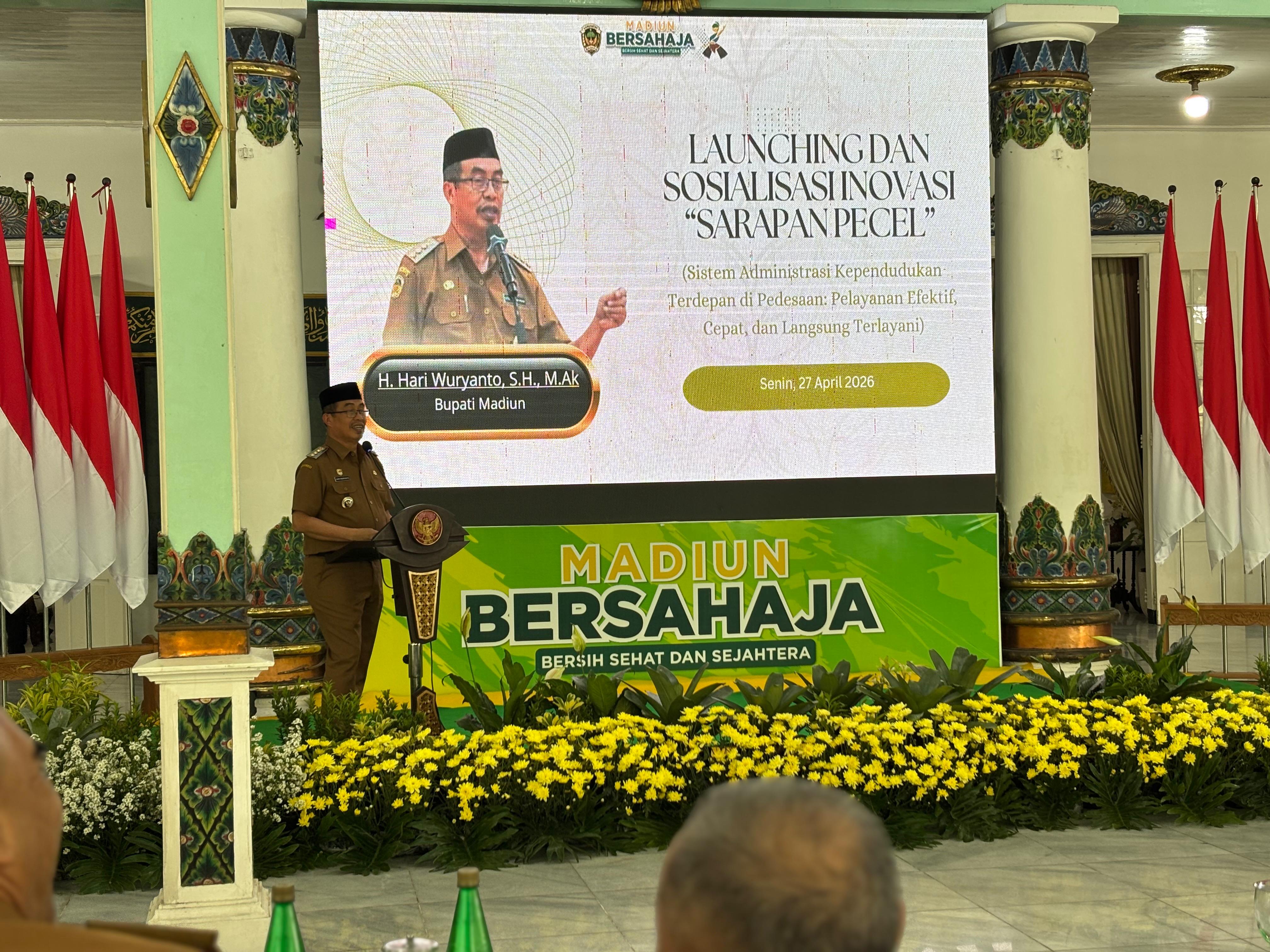 Dekatkan Layanan Adminduk hingga Desa, Pemkab Madiun Luncurkan Inovasi 'SARAPAN PECEL'