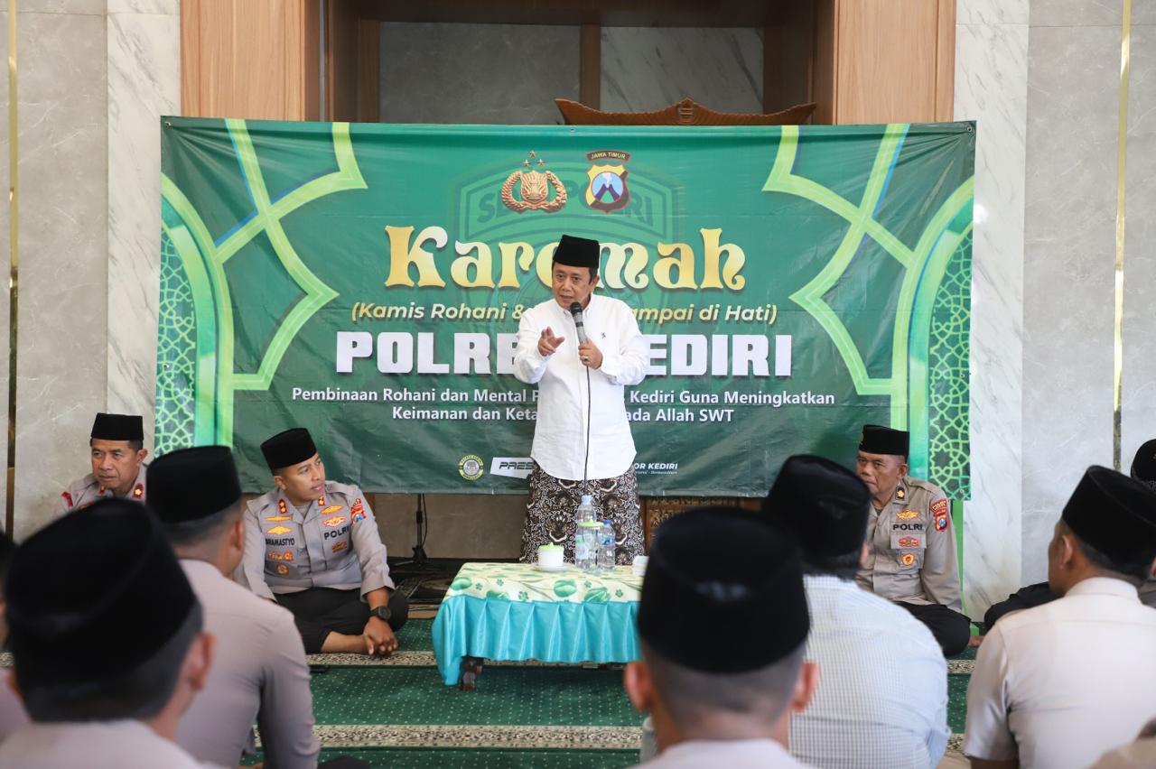 Perkuat Spiritual Anggota, Polres Kediri Rutin Gelar Kegiatan Karomah