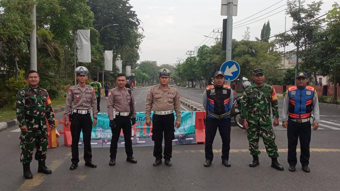Car Free Day Aman dan Lancar, Polsek Tenggilis Mejoyo Pastikan Kelancaran Lalu Lintas