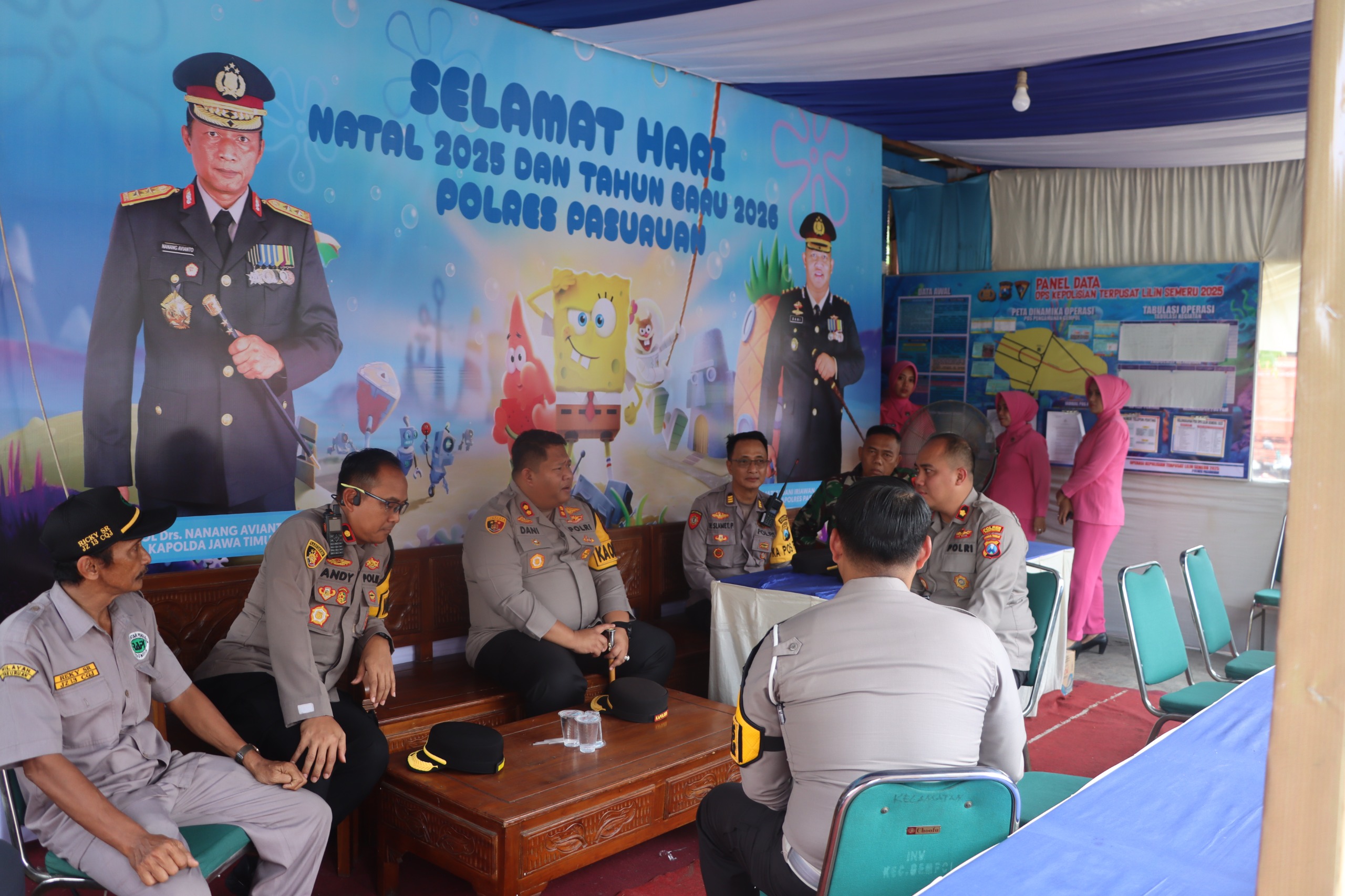 Kunjungi Pos Pam, Kapolres Pasuruan Minta Tingkatkan Keamanan dan Pelayanan Humanis Hadapi Libur Nataru