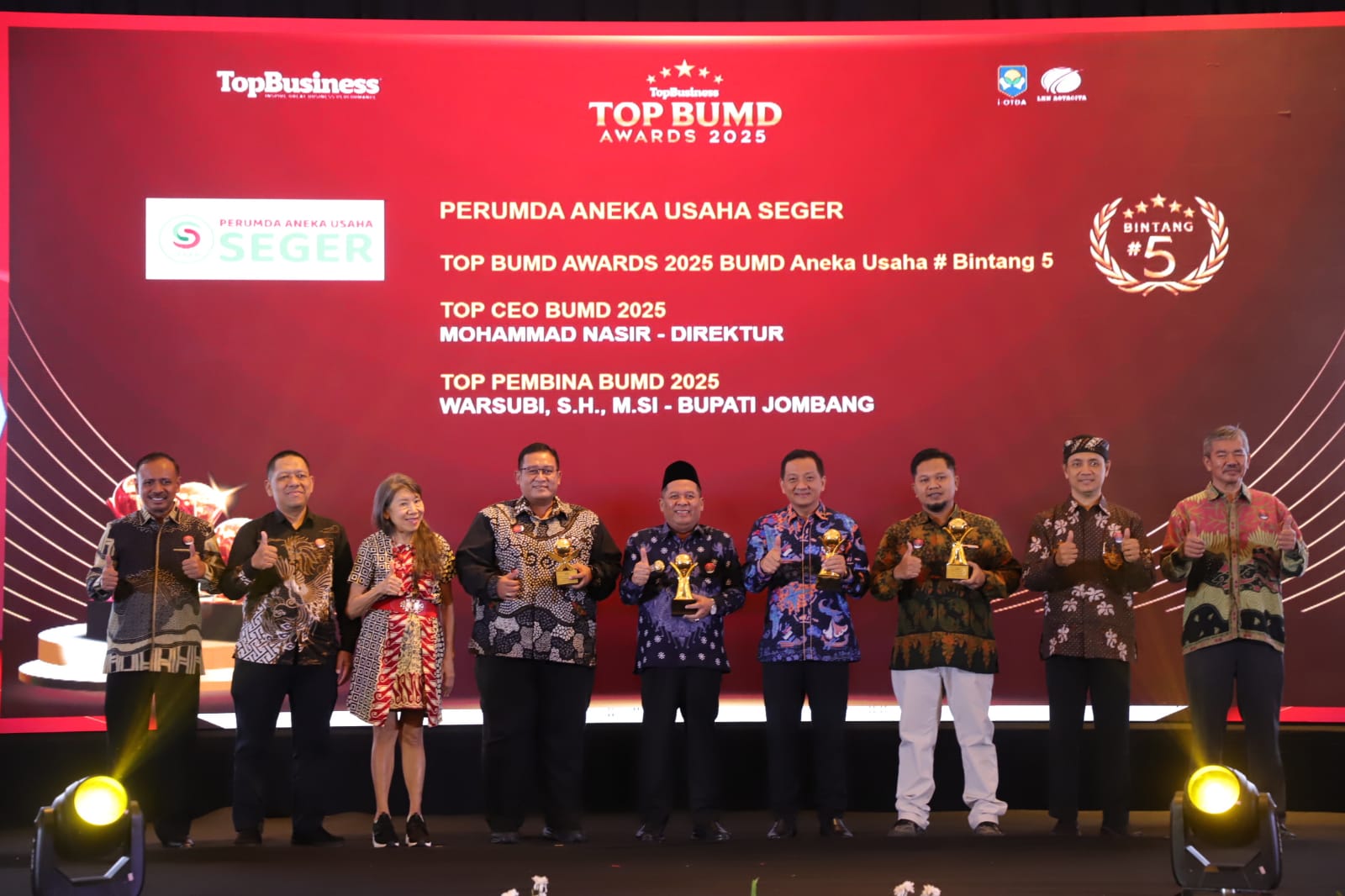 Perumda Aneka Usaha Seger Raih Penghargaan Top BUMD Awards 2025 