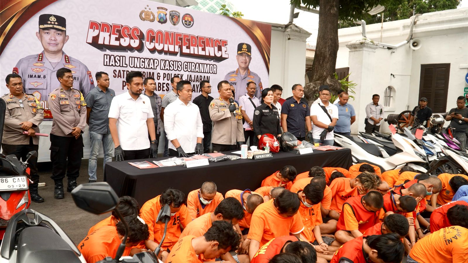 53 Pelaku Curanmor Ditangkap, Polrestabes Surabaya Ungkap 70 Kasus dalam 24 Hari