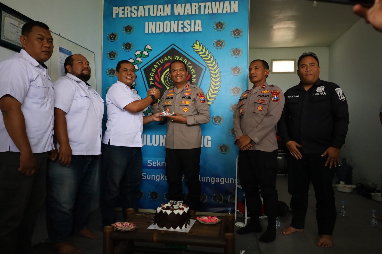 Peringati HPN 2026, Kapolres Ihram Sambangi Kantor PWI Tulungagung
