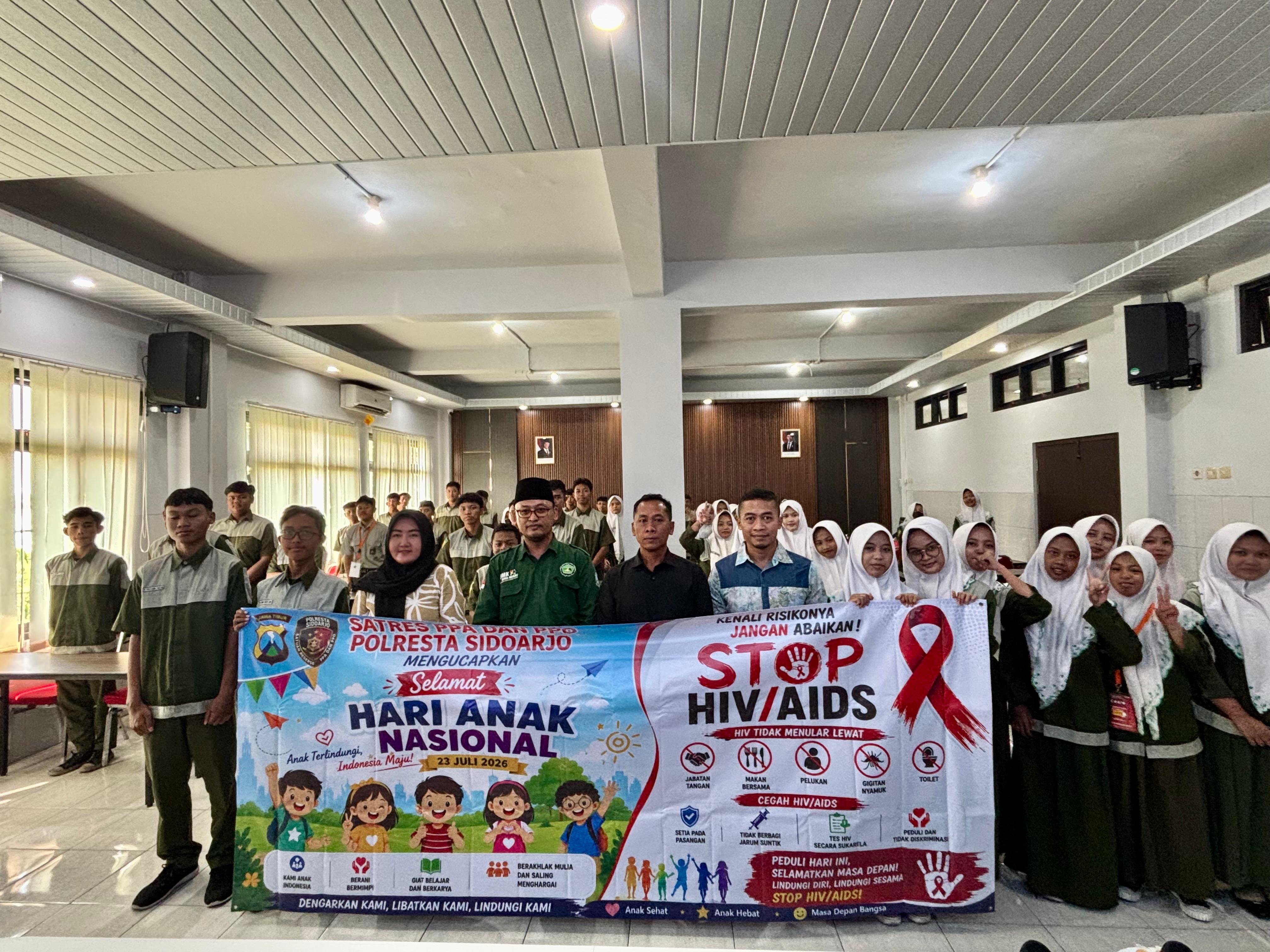 Polresta Sidoarjo Edukasi Bahaya HIV/AIDS di Kalangan Pelajar