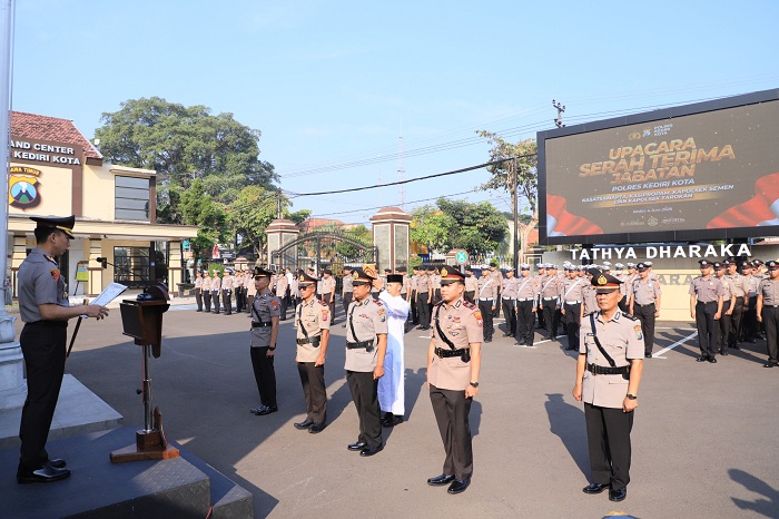 Sertijab Pejabat Polres Kediri Kota, Kapolres Tekankan Integritas dan Akuntabilitas