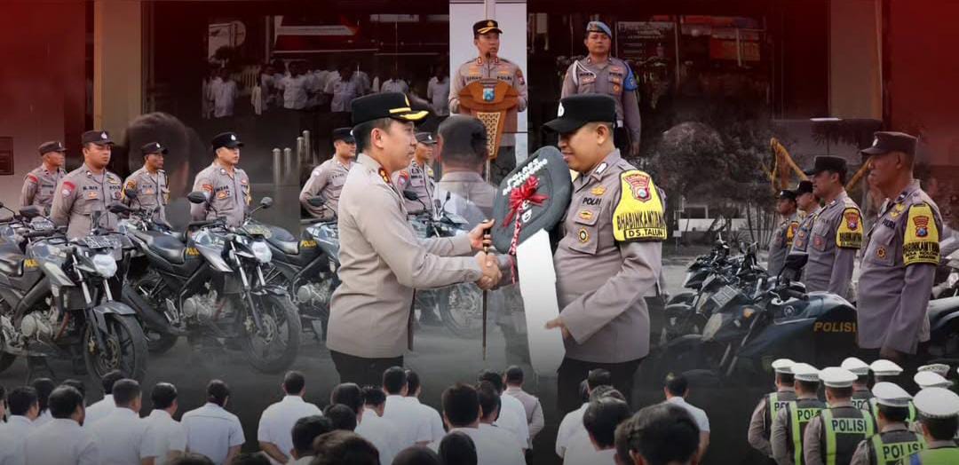 Kapolres Bojonegoro Serahkan Kendaraan Dinas Roda Dua untuk Bhabinkamtibmas