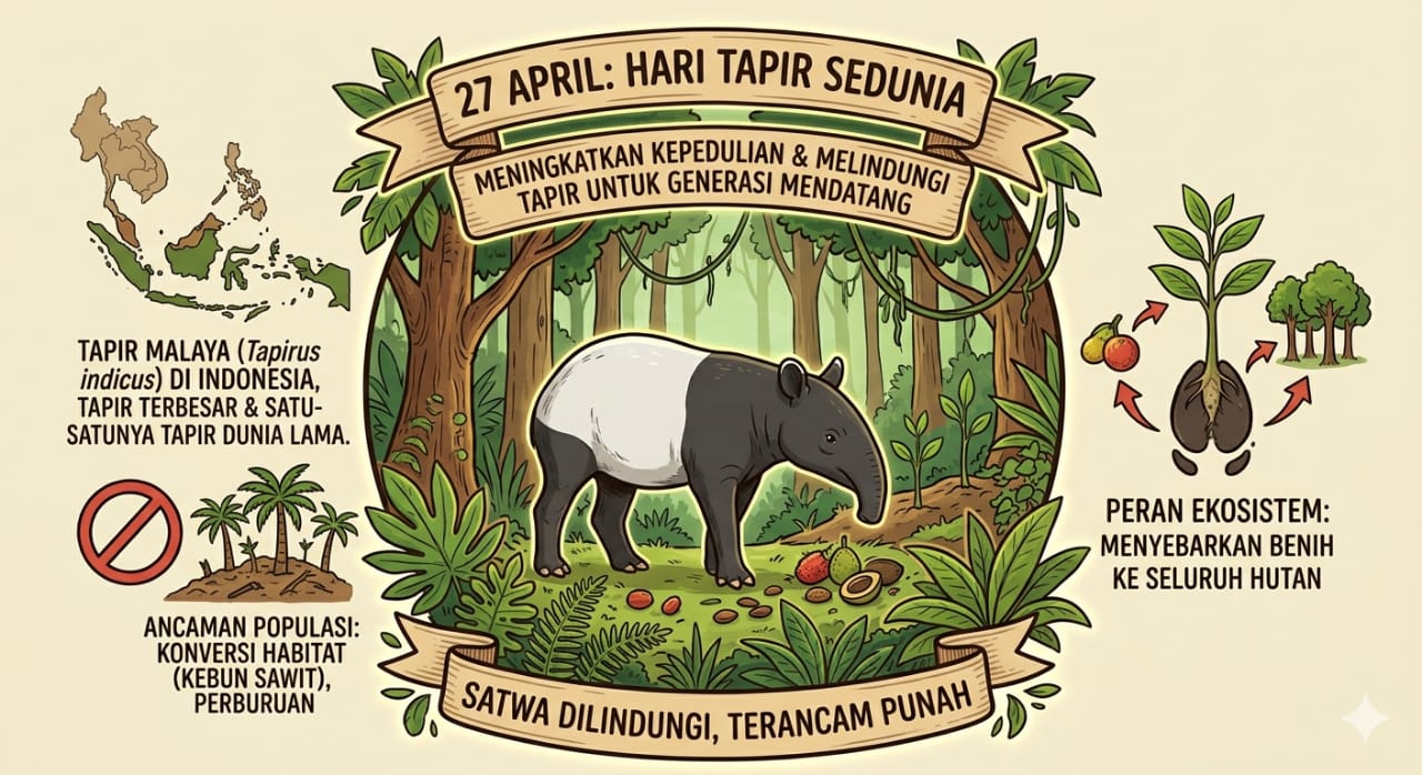 Peringati Hari Tapir Sedunia, Begini Cara Melestarikan Satwa Dilindungi Ini