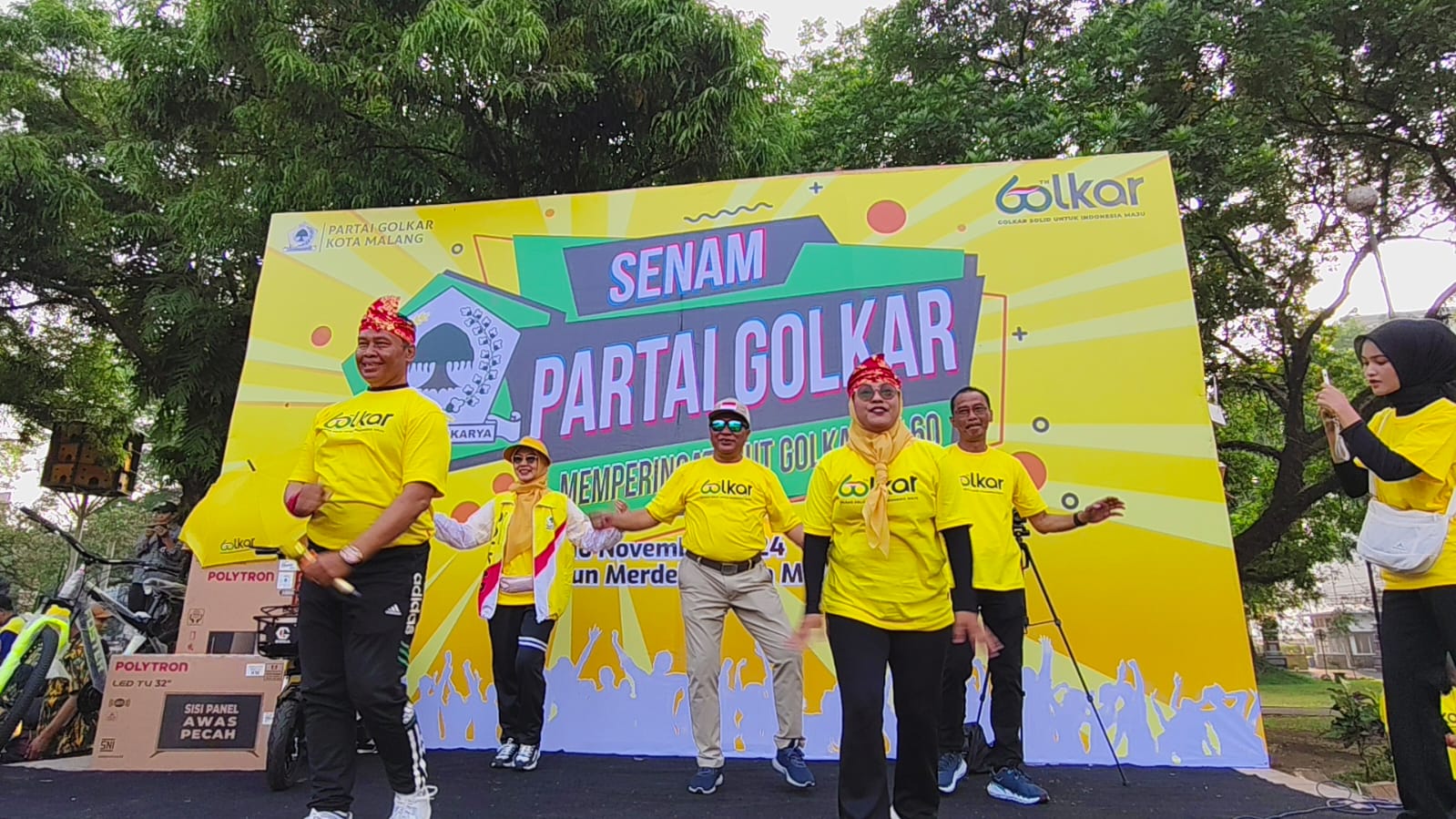 Menuju Sukses Pilkada di Kota Malang, Ribuan Orang Semarakkan Senam Partai Golkar 