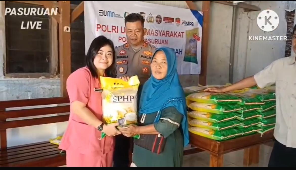 Polsek Winongan Gelar Pasar Murah, 200 Paket Beras Langsung Ludes