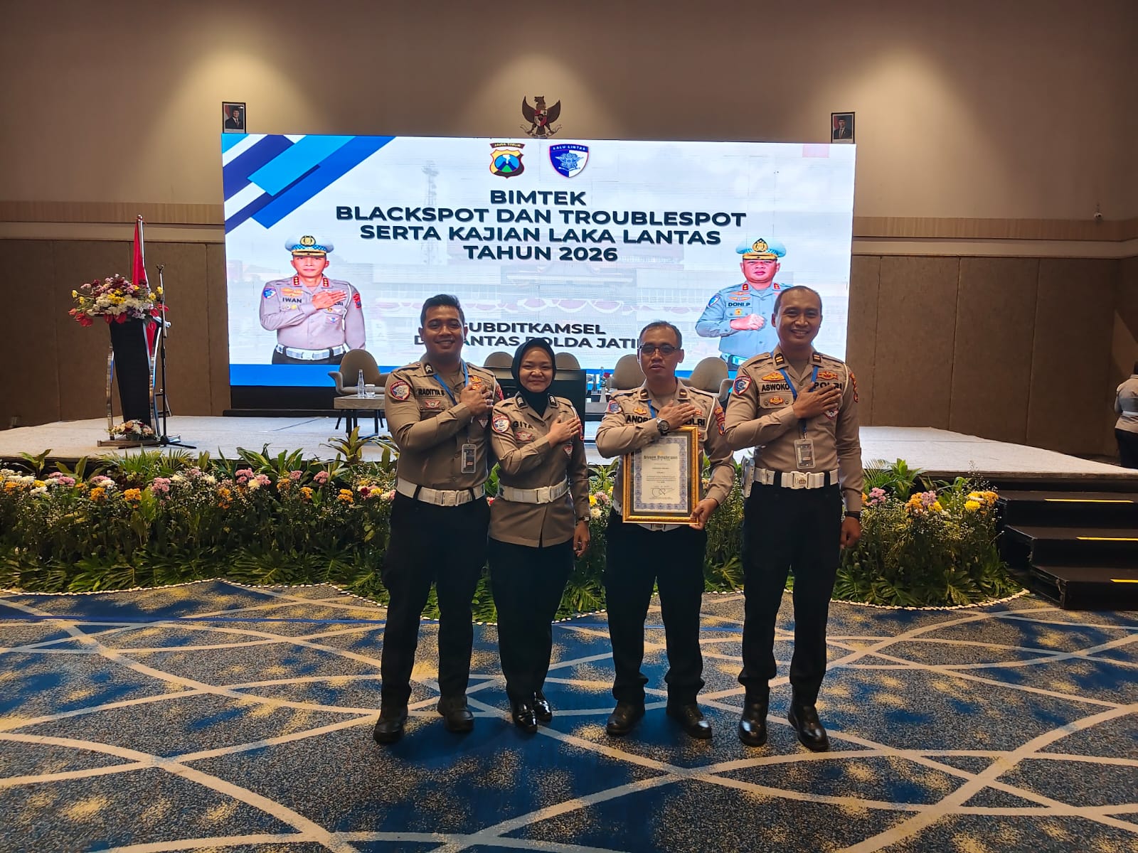 Satlantas Polres Gresik Raih Juara 1 Video Rampcheck se- Jawa Timur