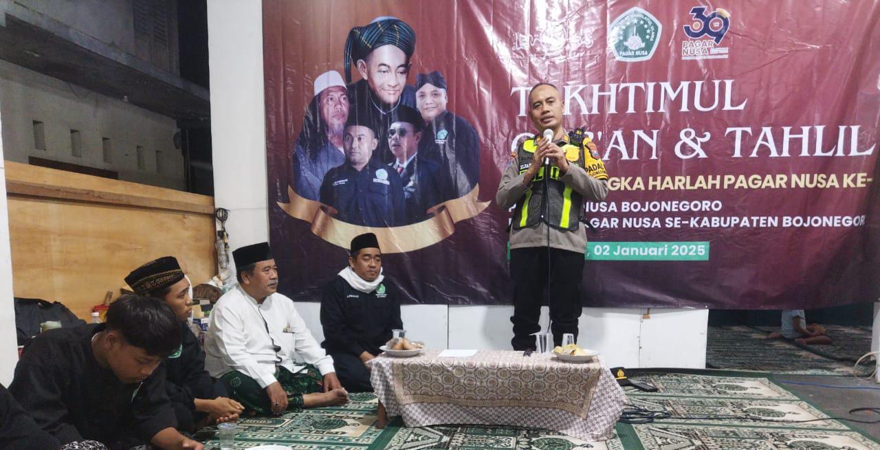 Kapolsek Bojonegoro Kota Beri Imbauan Kamtibmas dan Pengamanan Kegiatan Harlah Pagar Nusa ke-39