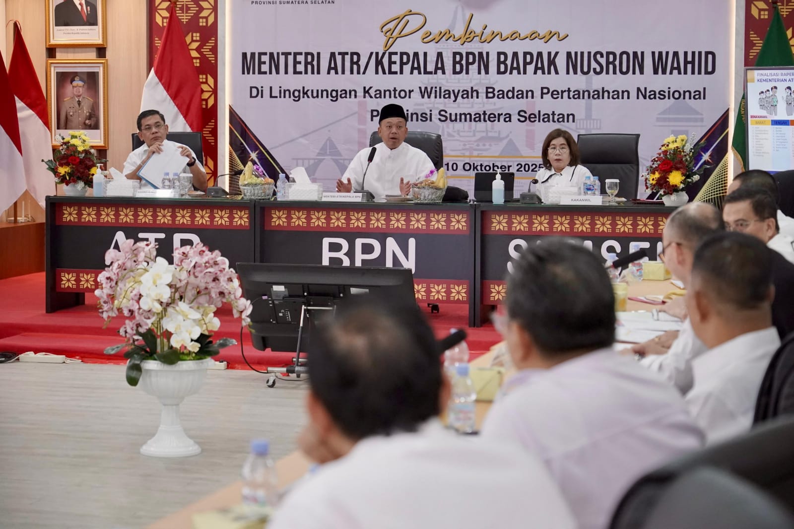 Pembinaan di Kanwil BPN Sumsel, Menteri Nusron Tekankan Layanan Pertanahan Adaptif bagi Generasi Muda