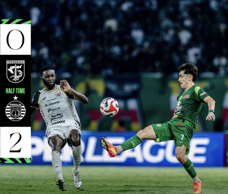 Pertandingan Tensi Tinggi, Persija Unggul Sementara atas Persebaya