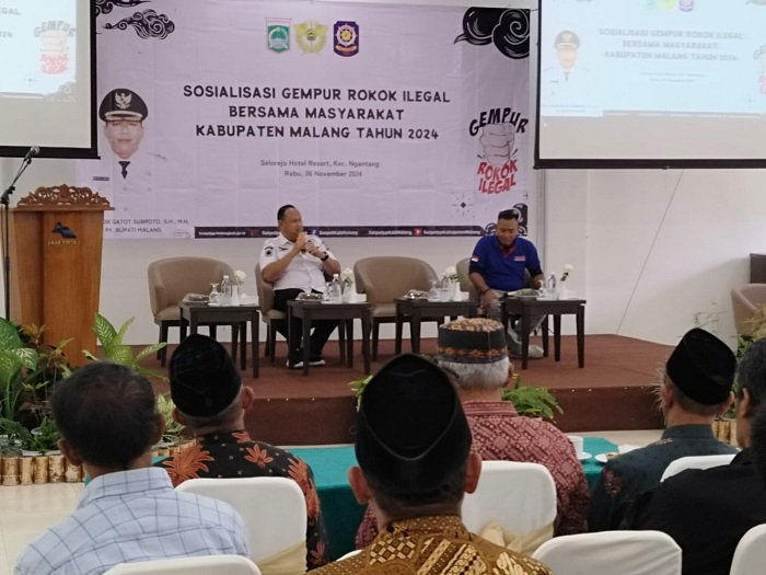 Sosialisasi Gempur Rokok Ilegal, Satpol PP Kabupaten Malang Sebut Peredaran Rokok Putihan Sudah Merata