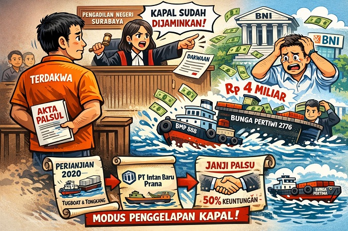 Direktur Pelayaran di Surabaya Palsukan Dokumen Pejabat hingga Raup Rp 4 Miliar, Begini Modusnya 