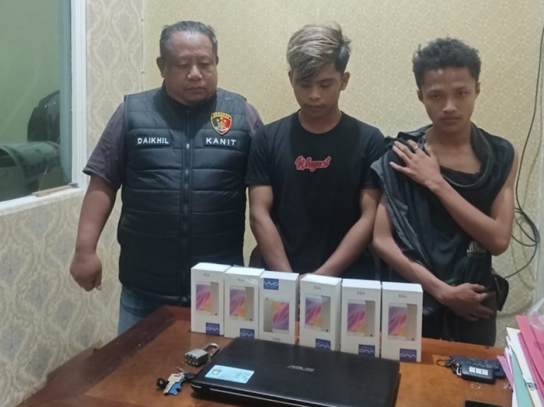 Bobol SMK di Pasuruan, 2 Maling Sikat Laptop dan 6 HP