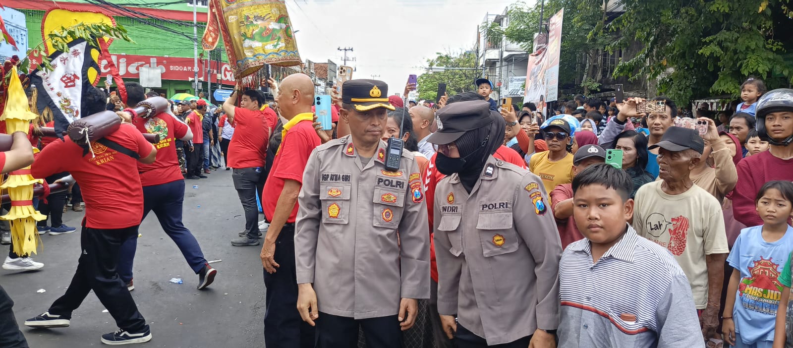 Polsek Krian Kawal Kirab Budaya Sedekah Bumi