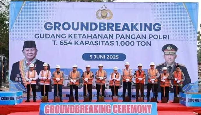 Telan Anggaran Rp11 Miliar, Gudang Ketahanan Pangan Polda Jatim Dibangun di Mojokerto