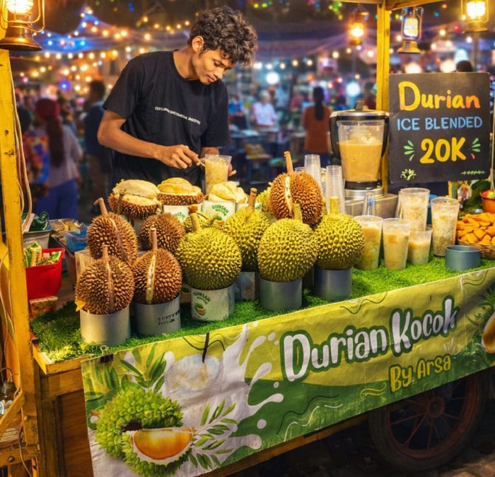 Kuliah Sastra Pagi, Sore Jadi Bos Durian Kocok di Pasar Kodam Brawijaya Surabaya
